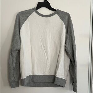 J.Crew Authentic Fleece Colorblocked Crewneck Sweatshirt raglan sleeve Size L